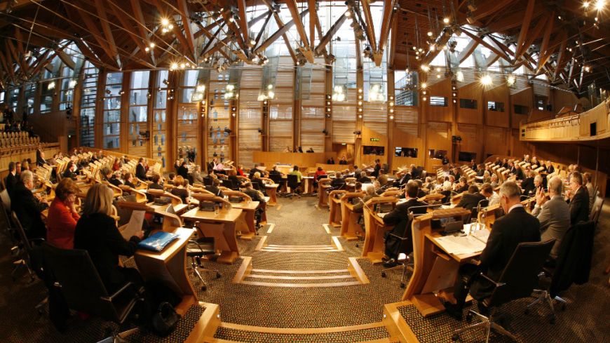 Scottish Parliament Debating Chamber populated