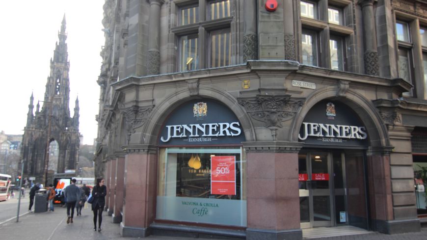 Jenners entrance on St Andrew Square