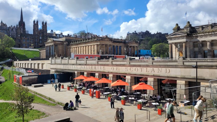National Gallery of Scotland Project showing mud embankment