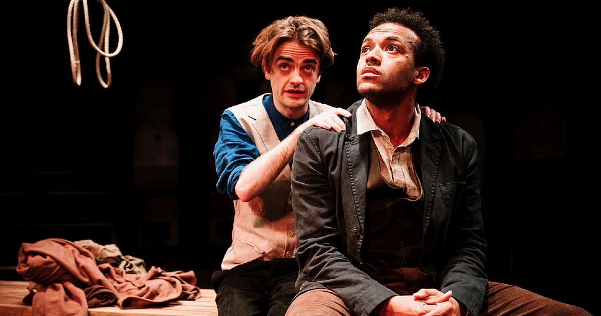 Luke Rollason and Paul Adeyefa in Bellringers - Photography by Alex Brenner
