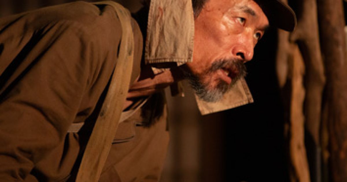 A Japanese soldier clearly distressed and unhappy.