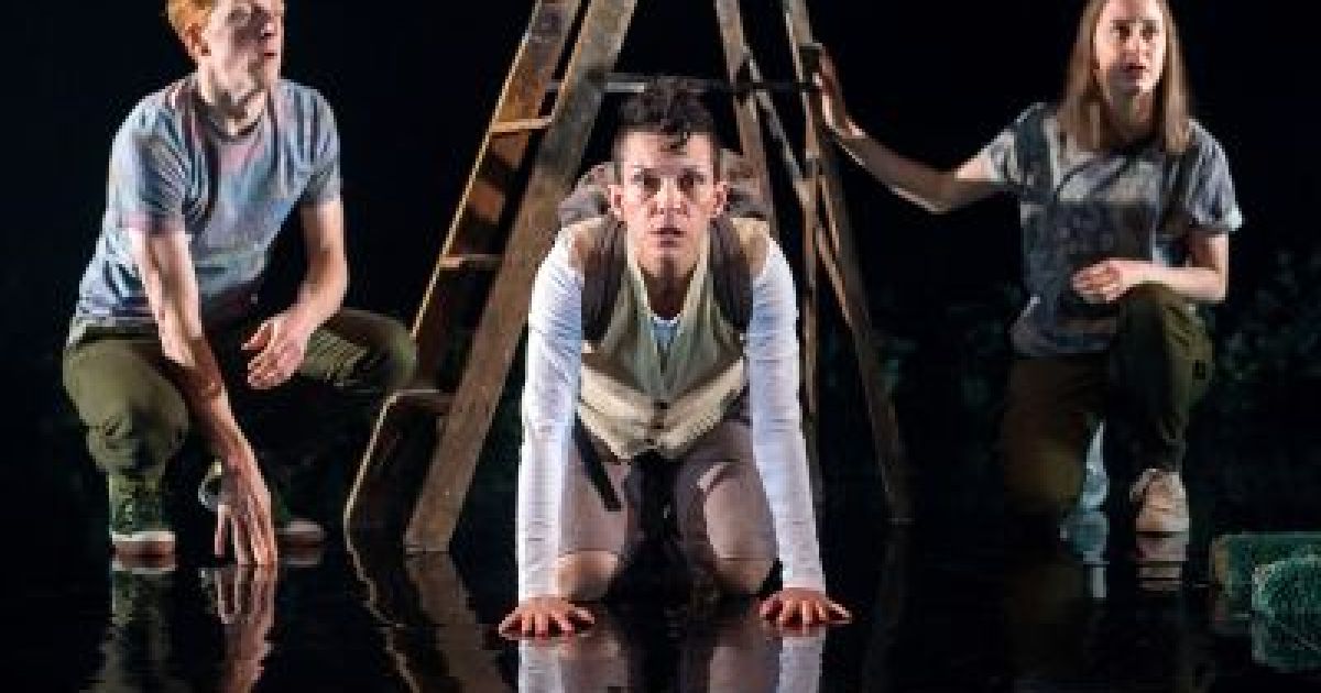 L-R: Gavin Jon Wright, Ixtaso Moreno and Sarah Miele look at the world of the secret garden. Photo by Mihaela Bodlovic.