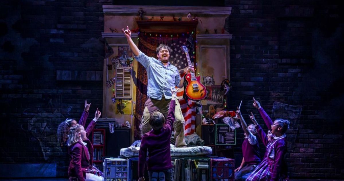 Jake Sharp as Dewey in School of Rock UK Tour 2021-22